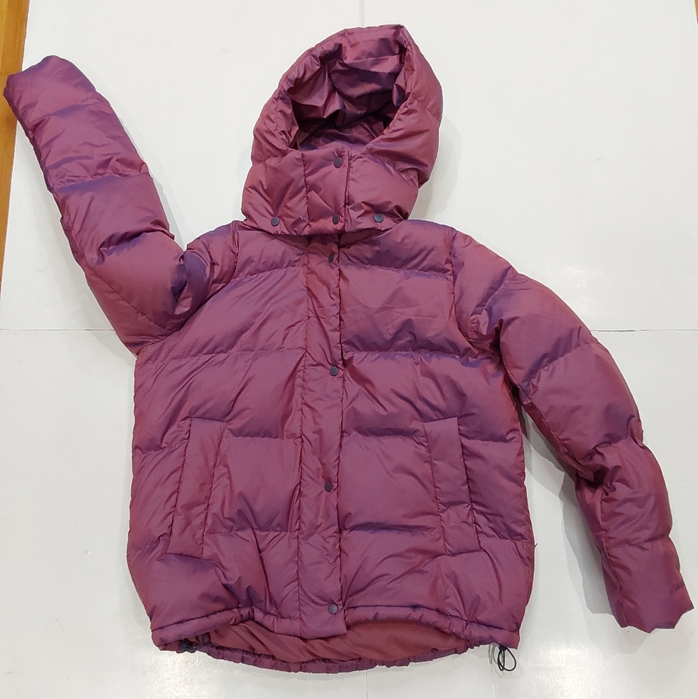 Lululemon Athletica Purple Puffer Coat With Quilted Design